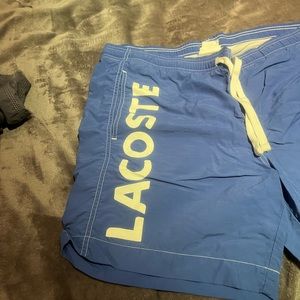 Blue Lacoste swim shirts